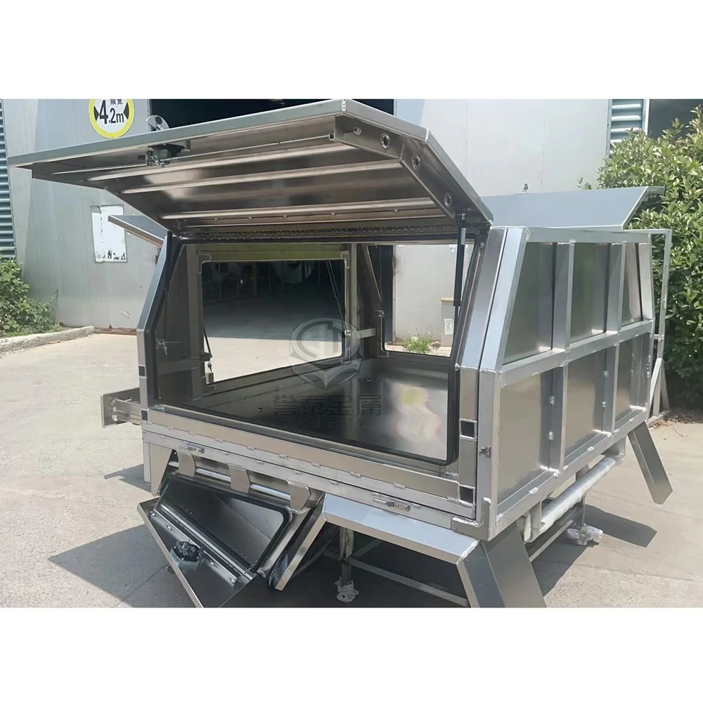 Customized Ute Metal Tray Single Cab Aluminium Lift Off Vehicle Canopies For Sale for Toyota Hilux. SR5 2015