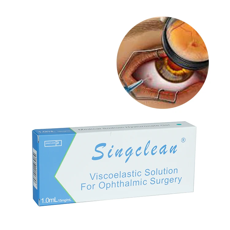 CE HA viscoelastic solution for ophthalmic surgery contact lens