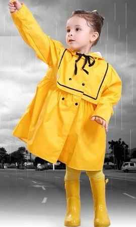 New style girls college wind princess waterproof coat nylon kids raincoat for school nice rain jacket for children