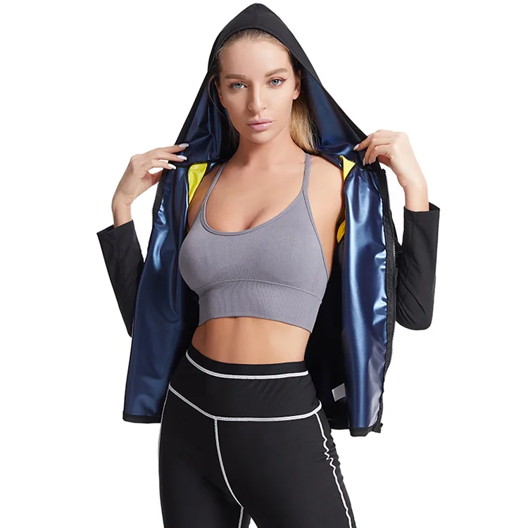 Premium Women s Sauna Suit for Weight Loss Workout Wholesale Hoodies Sweat Suit Set for Fitness Enthusiasts