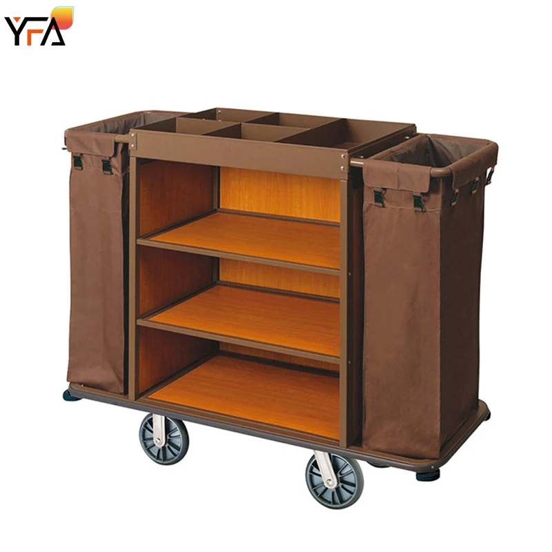 Hotel Cleaning Equipment Housekeeping Trolley Cart Janitorial Supplies Heavy Duty Cleaning Service Cart