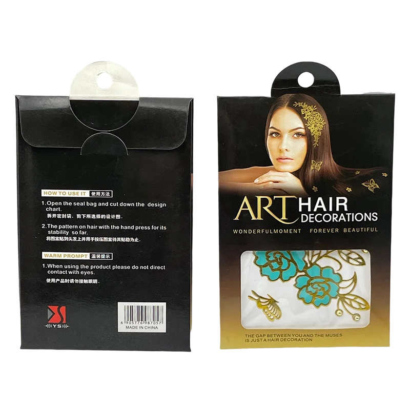 Wonderfulmonemt Forever Beautiful Art  Hair Decorations metal stone hair hot stamping process crystal hair diamond stickers