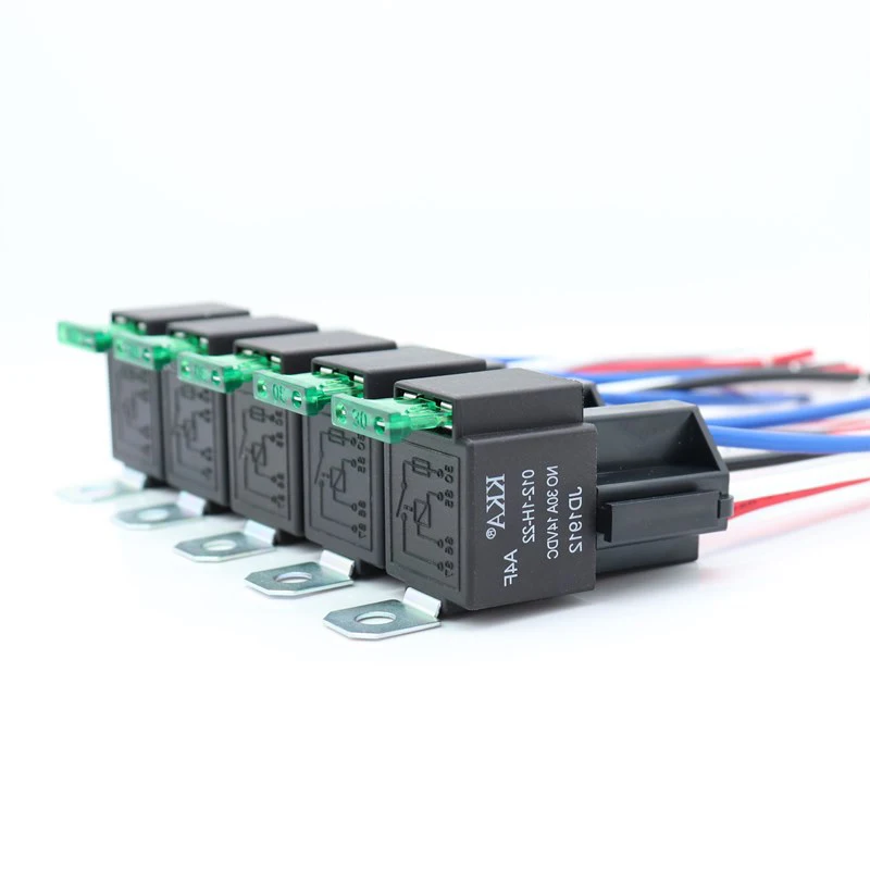 5 Pack KKA A4F 30A Automotive Fused Relay with Harness 12V 4pin JD1912 for Motor Vehicle (1600295573115)