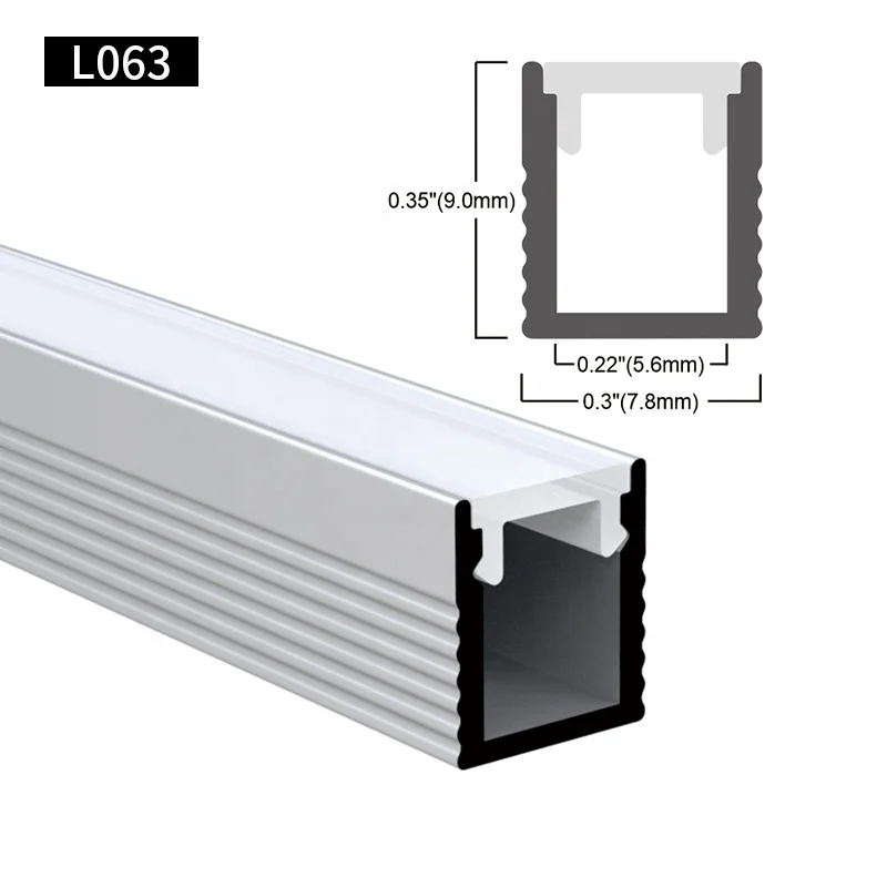 With PMMA PC Diffuser Plastic Endcaps Super Slim Alu U Channel Extrusion Led Strip Light Aluminum LED Profile