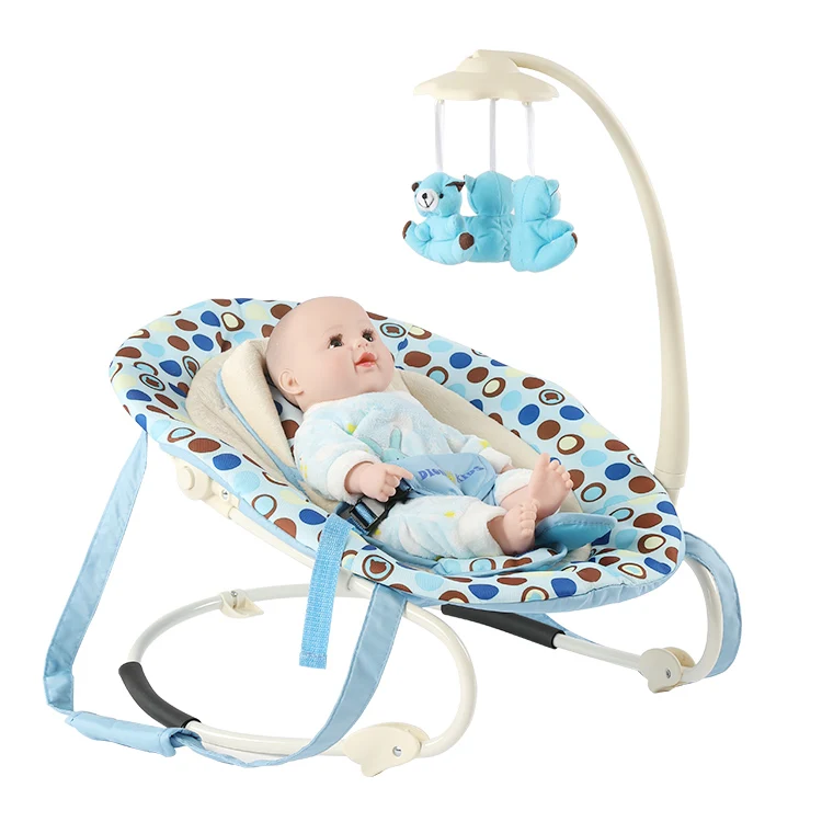 
Portable Newborns Bouncer Safe Swing Cradle Baby Rocker Chair with Toys 