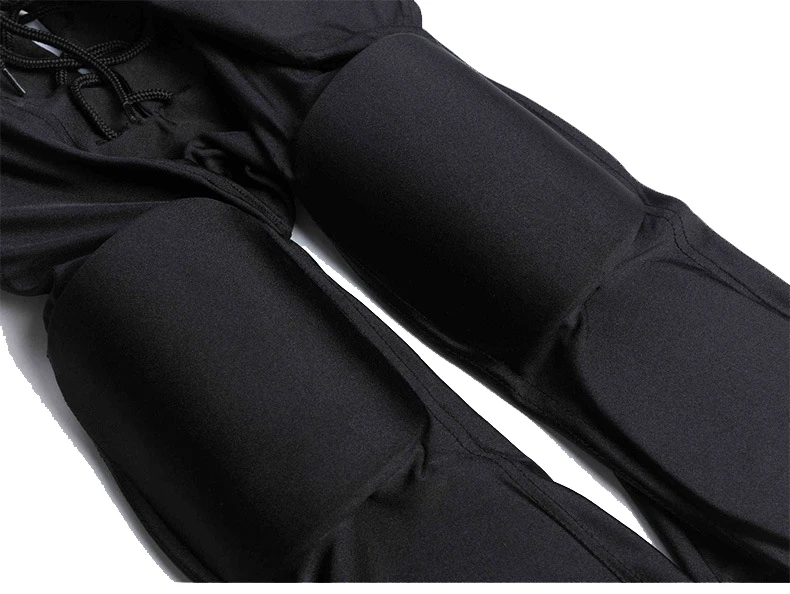 Custom Football Training Pants 7 Piece Leg Pads Youth Men Black American Football Padded Pants