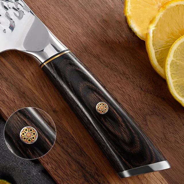 6.5inch chinese cleaver Knife with Pakka Wood Handle