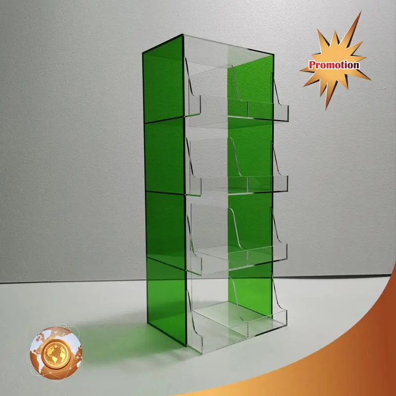 4 shelves acrylic mobile charger display,USB cable display,phone accessories display