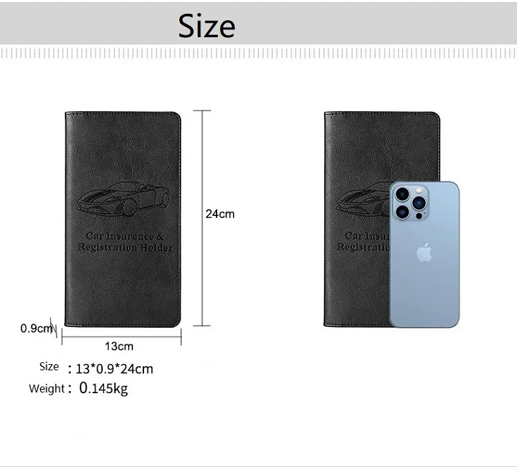 RFID Anti-Theft Multifunctional Waterproof Handheld Document Bag Long Travel Passport Jacket Wallet Swipe Card Certificate