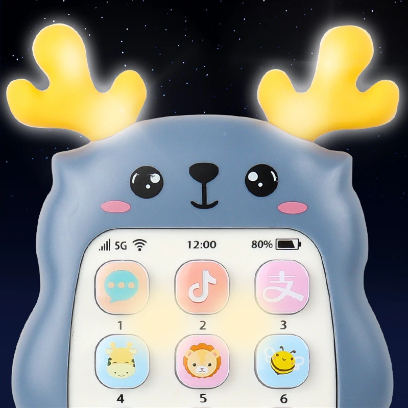 Baby Phone Toys Bilingual Telephone Teether Music Voice Toy Early Educational Learning Machine Electronic Children Gift Baby Toy