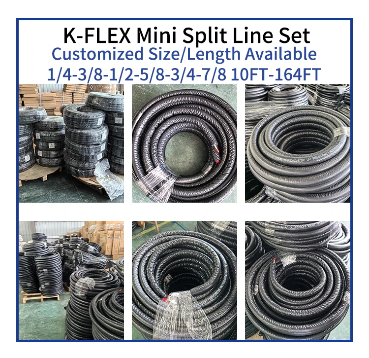 Standard HVAC K-FLXE Mini Split Copper Line Set Insulated Copper Pipe for Air Conditioning