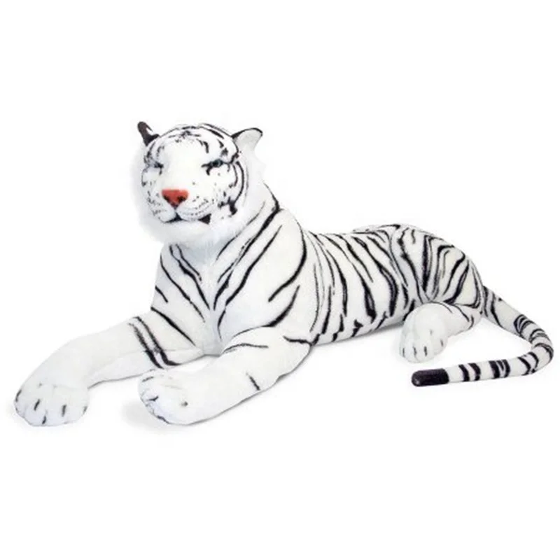 High quality life size fiberglass white tiger statue