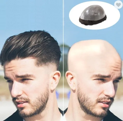 Hair Wig Toupee for Men 100% Human Hair