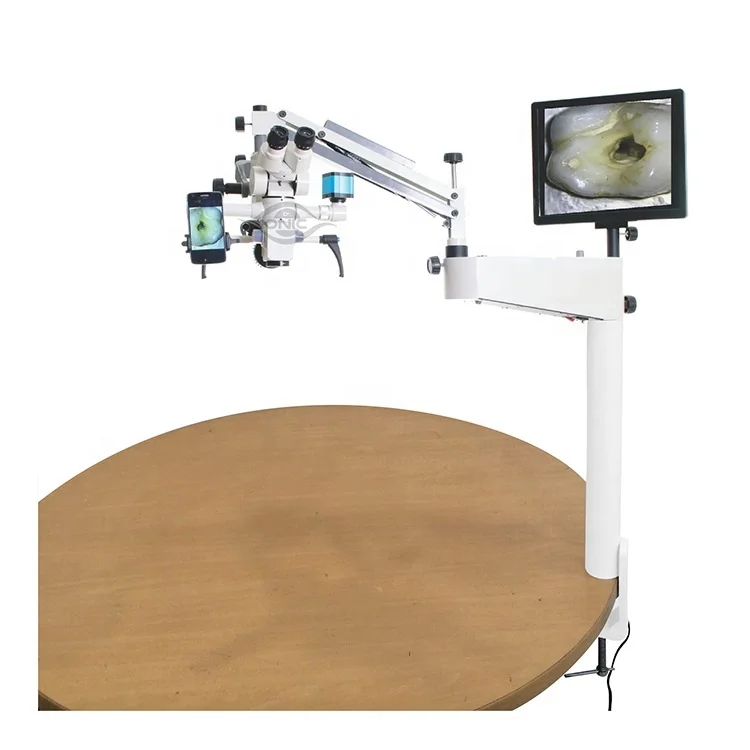 DENTX-36 поворотный портативный стоматологический операционный микроскоп 3 шага 0-180 градусов, HD камера, раздепитель луча Телевизор со светодиодной подсветкой, полный набор