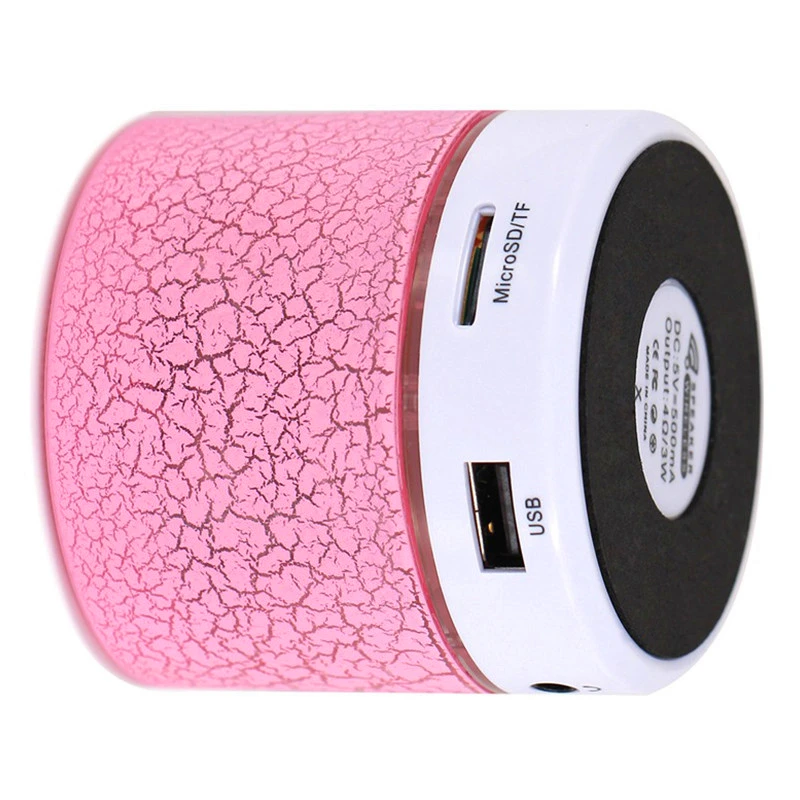 Factory Price mini crack speaker colorful LED BT wireless portable Speaker for iphone for samsung for xiaomi