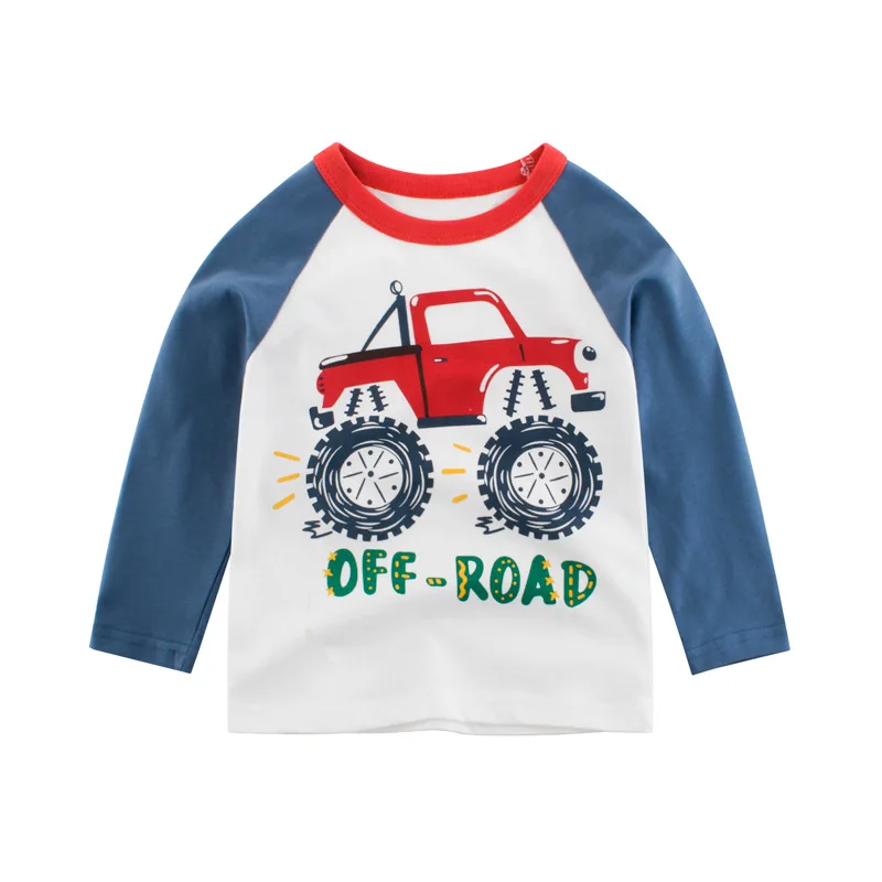 Autumn new baby boy long sleeve t-shirt kids car cartoon top pullover blouses