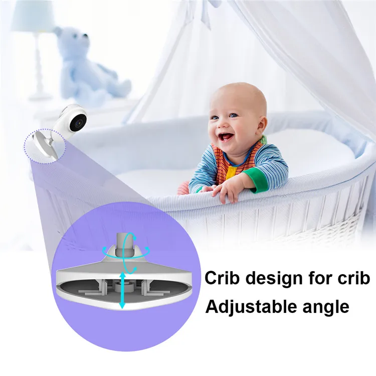 2020 Новинка 1080P 4,3 дюйма Беспроводная цветная радионяня мониторинг температуры Беспроводная видеоняня