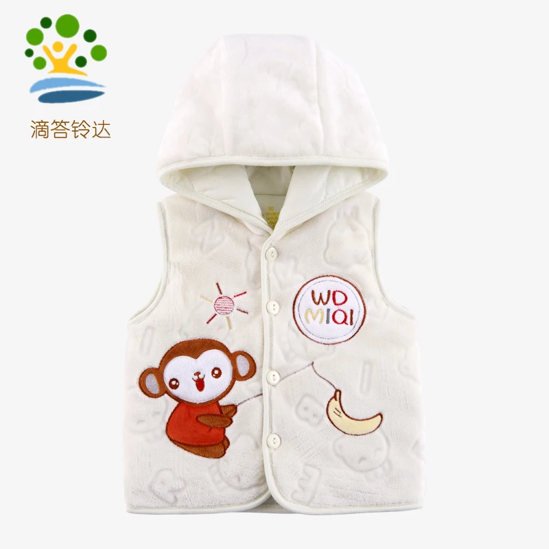 
Safe And Healthy velvet Baby girl Cardigan Vest Hooded Waistcoat 