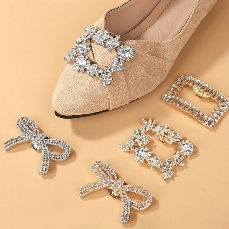 Fashion Crystal Style DIY Shoe Embellishments Craft Accessories Shoe Clips Bridal Shoe Buckles for wedding decoration