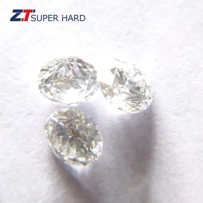 Polished lab cultured diamonds cultivated hpht synthetic diamond