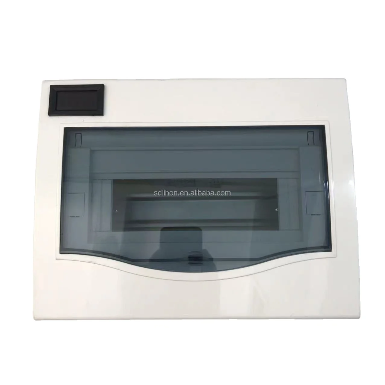 10 way plastic cover electrical power mcb distribution panel box with voltmeter