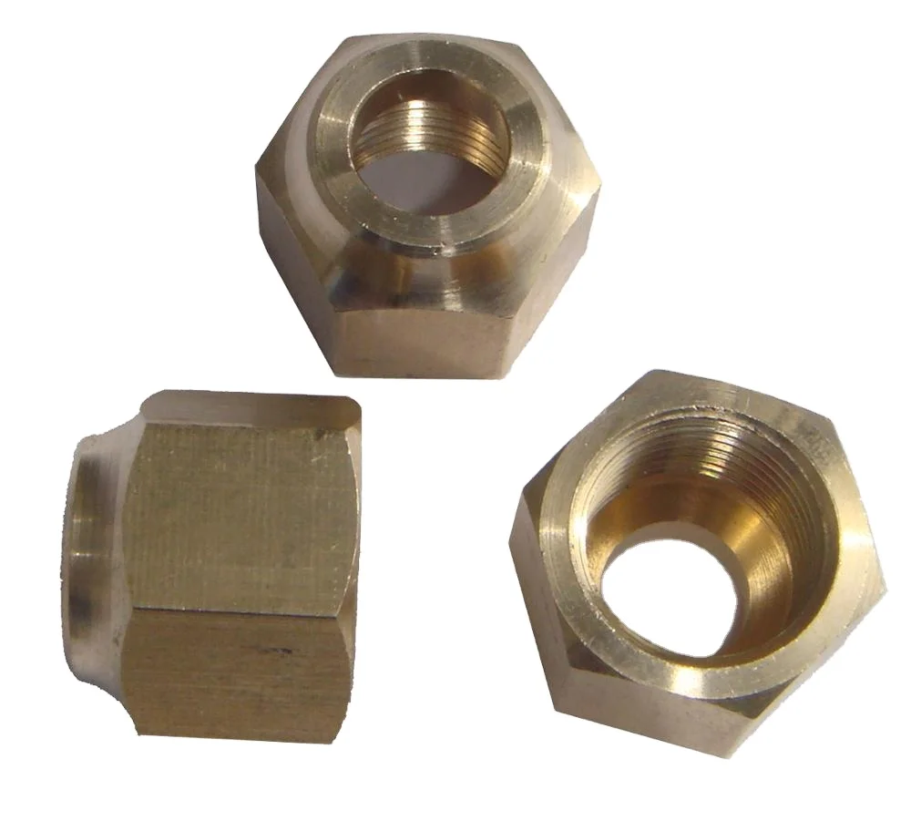 All Size High Quality Brass Flare Nuts For Air Conditioner Copper Tube Pipe Fittings At Direct Factory Price