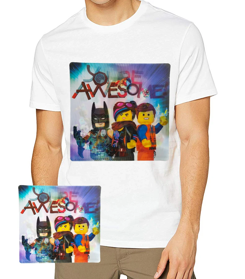 Wholese Custom Digital TPU Sticker Heat Transfer Printing Emboss Lens 3D Lenticular Labels Film on TShirt