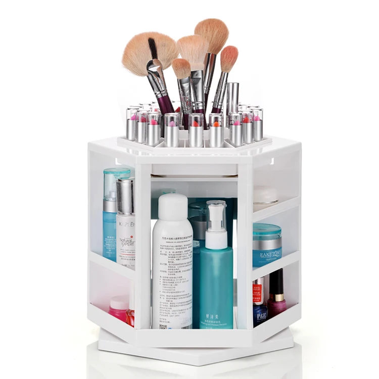 Hot Sale Professional Makeup Cosmetic Case Large Size Rotating Makeup Organizer