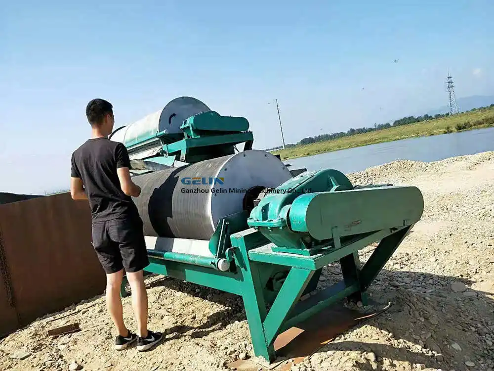Hot sale Wet drum magnetic machine for Monazite Rutile Ilmenite separation