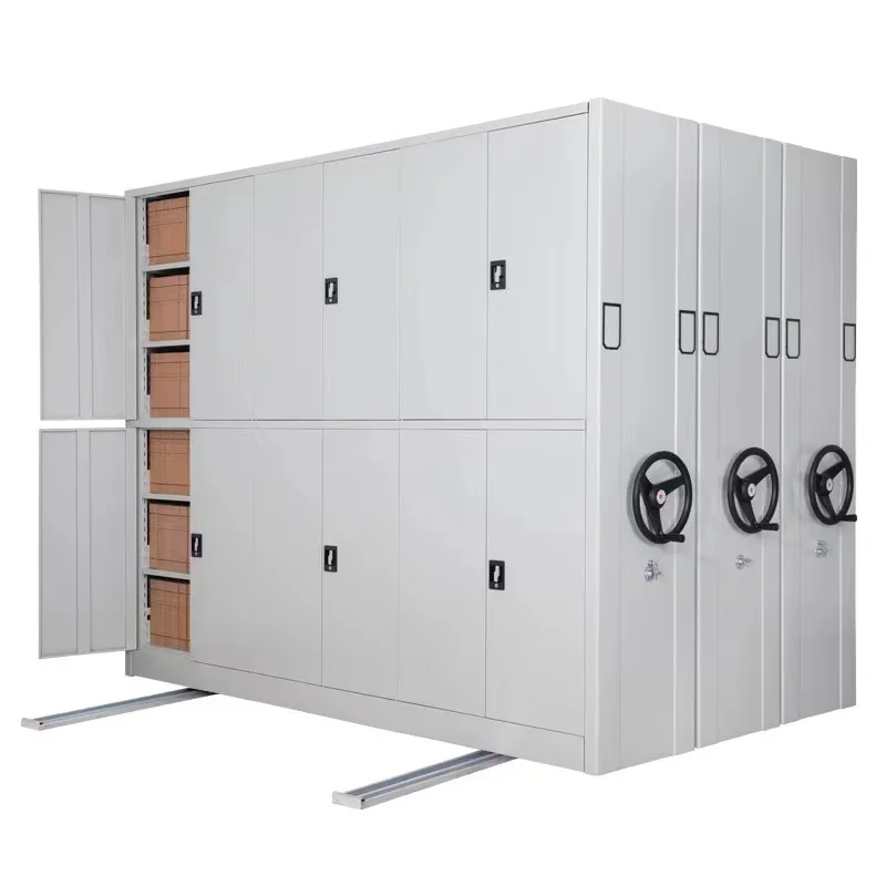 Steel Movable Mass Shelving Library Compact System Mobile High Density Archive Drawings Filing Storage Cabinet