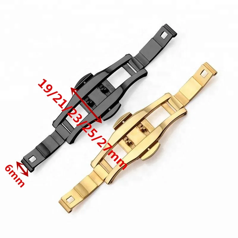 
New good quality stainless steel butterfly clasp buckle for watch strap 