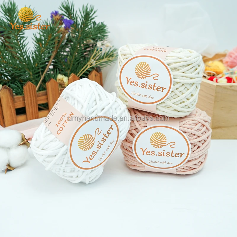 Роскошная хлопчатобумажная трубчатая пряжа, нейлоновая пряжа для вязания крючком, веревка для макраме, камвольная нить для ручной вязки крючком