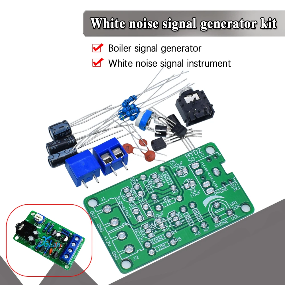 White Noise Signal Generator DIY Kit Electronic Kit 2-Channel Output for Burn-in Test Therapy on Insomnia Noise Generator