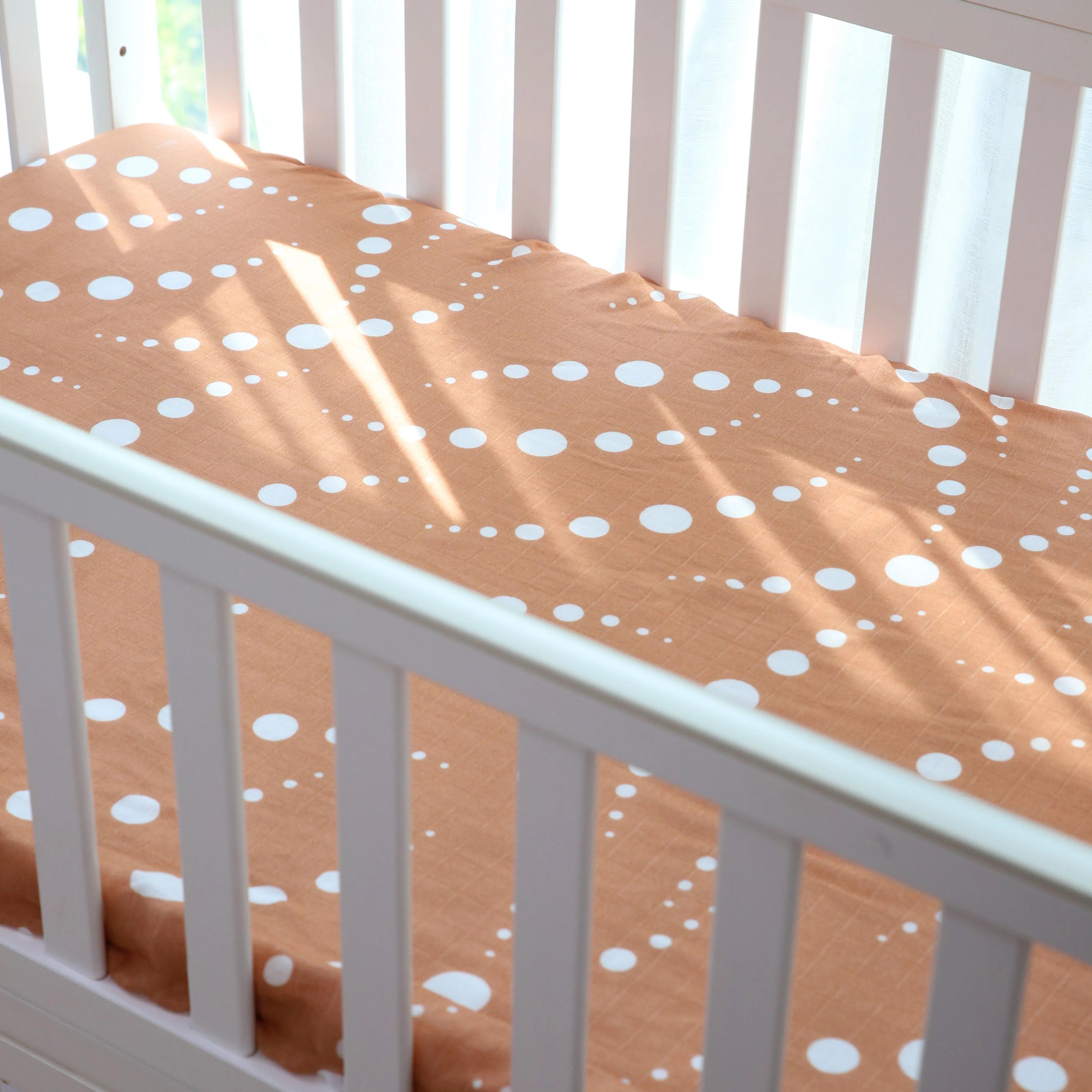 Organic Bamboo Cotton Nappy Change Easy Disassembly Muslin Baby Fitted  Crib Bed Sheet