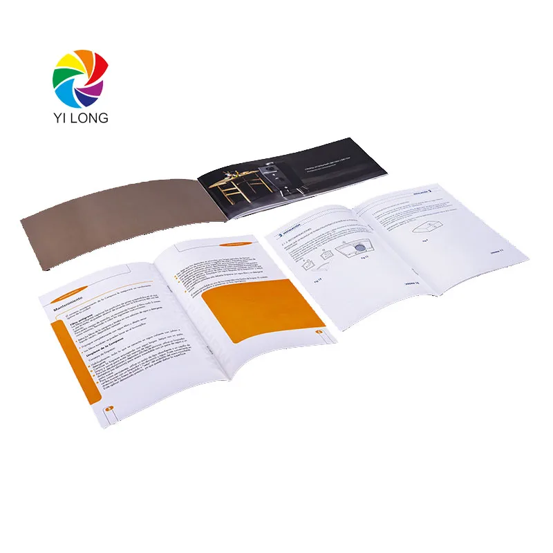 
Perfect Binding Booklet Art Paper Instruction Product Catalog Booklet leaflet flyer brochure Soft Cover 