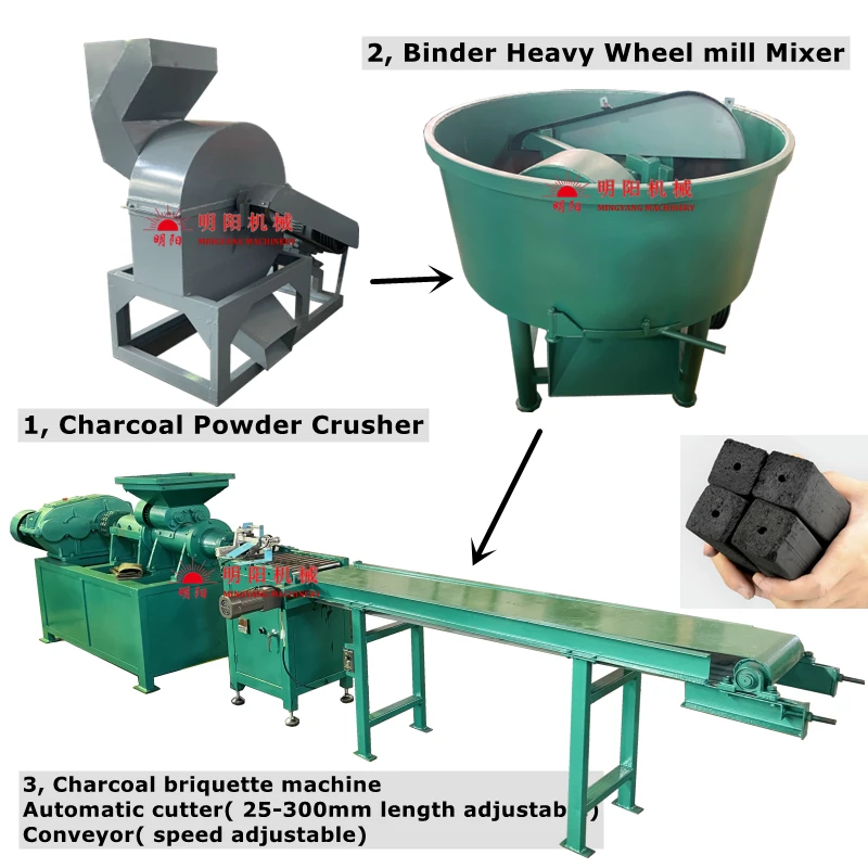 Factory Price Screw Type Briquette Charcoal Making Machine Extruder Production Line