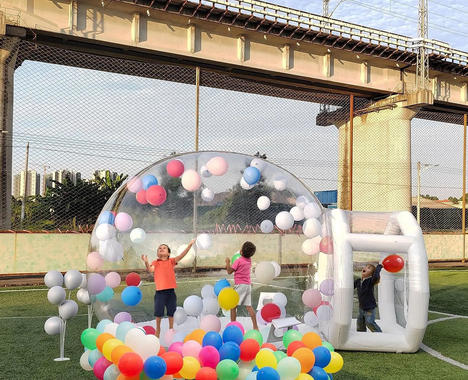 Bubble tent inflatable bubble house dome tent inflatable bubble tent with tunnel for party