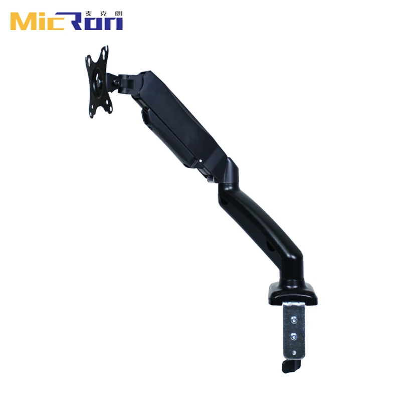 Black Rotating 360 Degree Desktop Support LCD Display VESA 100mm To 100mm Monitor Gas Stand