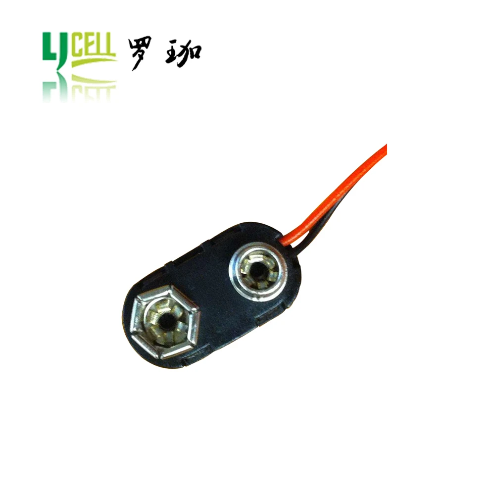 I-Type and T-Type Soft/Hard Plastic Battery Case Holder Battery Contact Seat with wire connector for 9V 6LR61/6F22 Battery