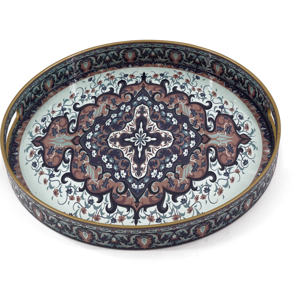 High Quality Modern Plastic Serving Tray With Handles Custom Pattern Trays Amenity Tray For Hotels