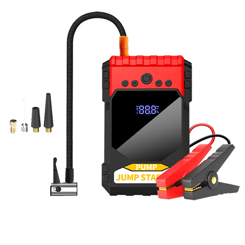 Portable 12V Wireless 150PSI Digital Air Compressor With Jump Starter Digital Tire Inflator For Car Tyre Pump tyre air pump