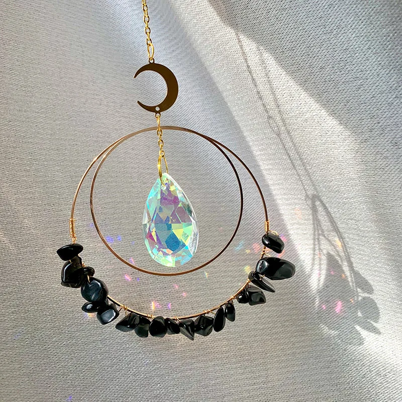 Wholesale High Quality Natural Crystal Sun Catcher Catchers Hanging Suncatche