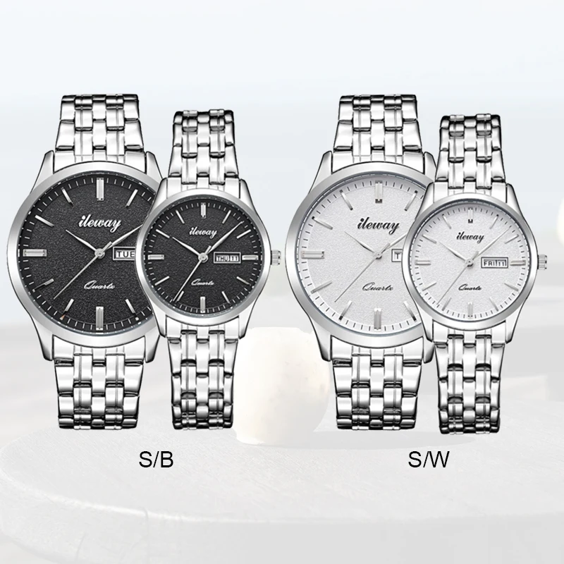 Top Brand Waterproof Stainless Steel Japan Movt Couple Watches Wholesale Quartz Men Lady Watch Factory