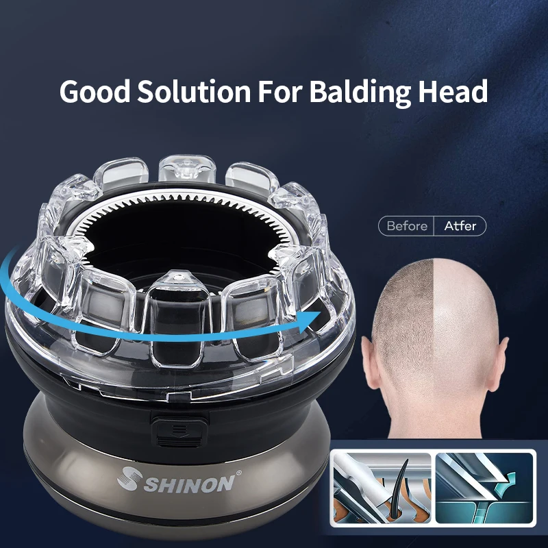 IPX6 Waterproof Electric Hair Clippers for Men Beard Hair Trimmer Rechargeable Bald Head Shaving Machine LCD Display