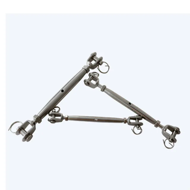 China supply wire rope chain stainless steel swageless terminal turnbuckle shade sail accessories hook M6 M8 turnbuckle