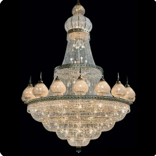 Custom Large Islamic Style Antique Crystal Chandelier
