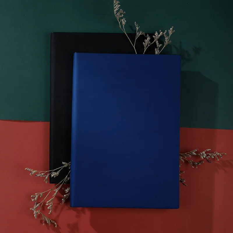 School Supplies A5 Size Ruled Printing 100 Sheets Offset Paper Leather Bound Notebook