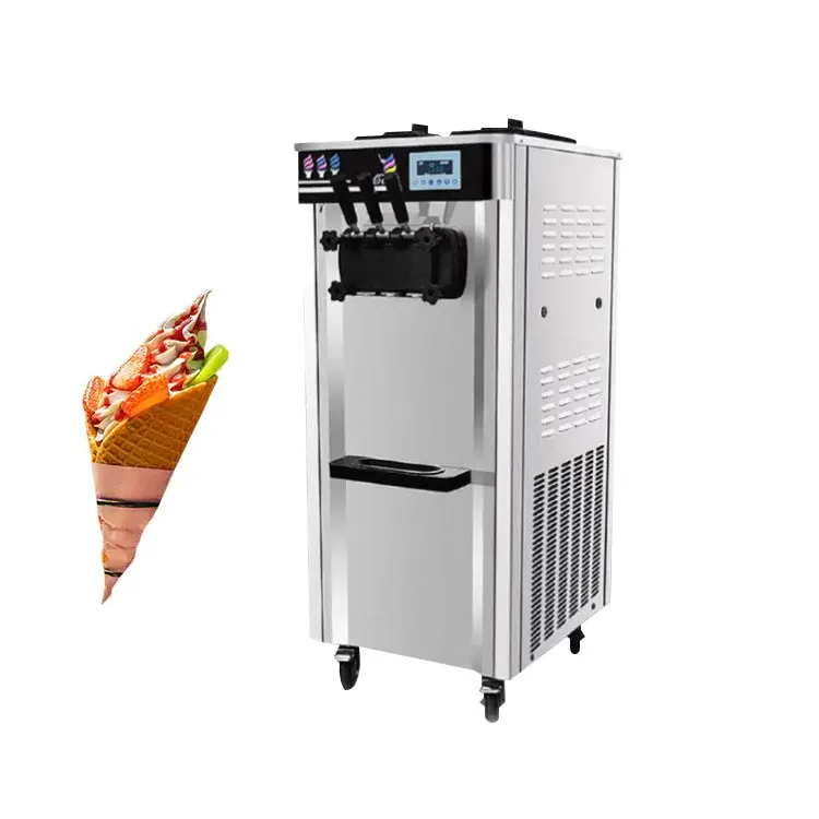 Commercial Table Top Three Flavors Stainless Steel Soft Serve Ice Cream Machine For Sale
