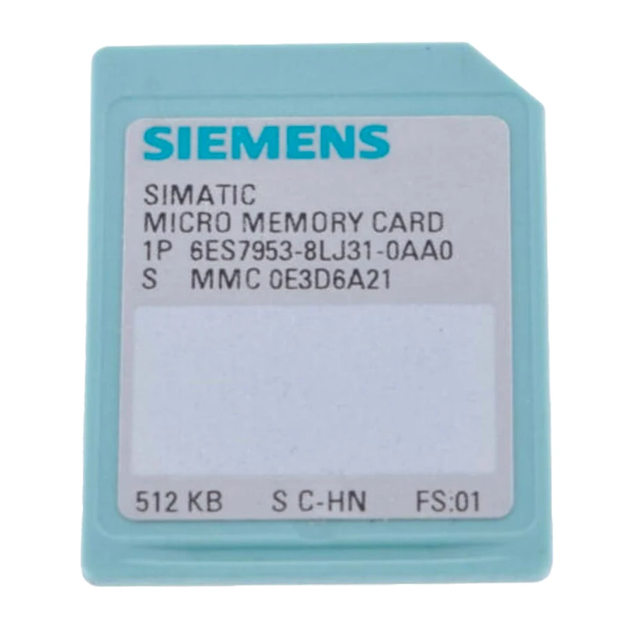 Siemens Simatic S7-300/C7/ET200 Micro Memory Card 6ES7953-8LJ31-0AA0