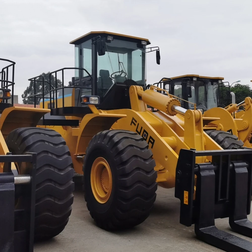 FUDA 26t Front End Wheel Loader With Forklift Attachment - Front Loader Forklift 26 Ton